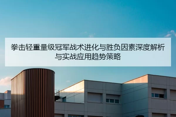 拳击轻重量级冠军战术进化与胜负因素深度解析与实战应用趋势策略